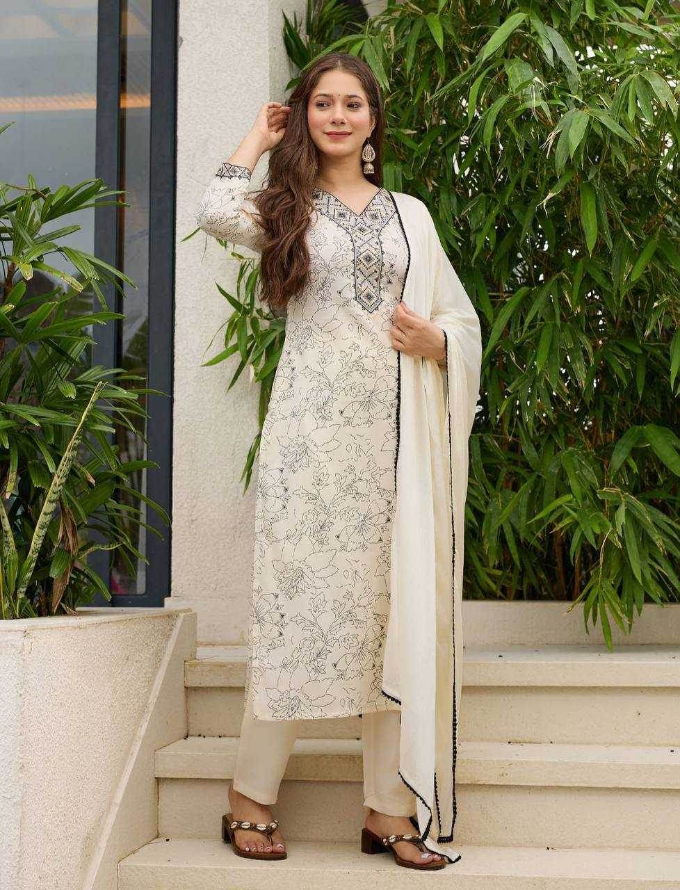 Rayon Kurti WITH Bottom AND Dupatta - MYLUXURY LANE ENTERPRISE